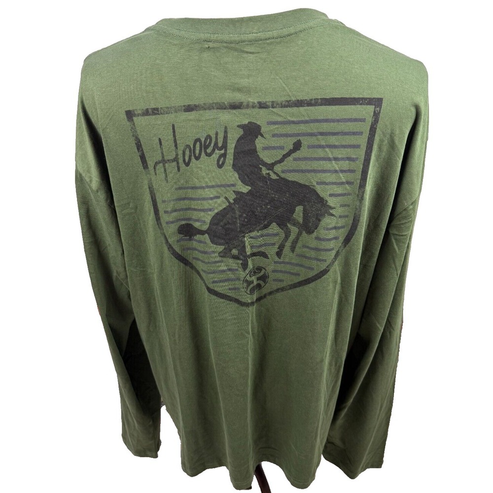 Hooey Mercantile‎ Co. Cotton Olive Green Mens Western Tee Shirt XXL NEW